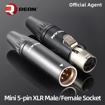 Tiny XLR Cable Connector Male Female 3 4 5 Pin Mini XLR Plug/ Male Socket RT5MP  Wireless Bodypack Headphone Microphone Jack