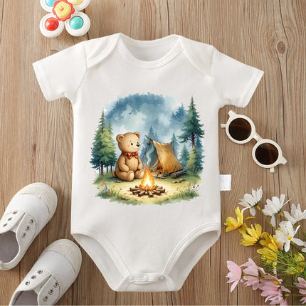 100% Cotton Bodysuit Cute Baby Bear/ I Like Nature Onesie Comfortable Cloths for Baby Jumpsuit for 0 To 12 Months Newborn
