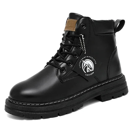 Men's Leather Ankle Boots - Classic Motorcycle Boots / Bottes en Cuir pour Hommes - Bottes Classiques de Moto