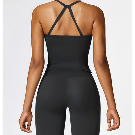 Women Cross Back Yoga Sports Bra Breathable Shock Proof Gym Workout Fitness Push up Top Yoga Running Active Sportswear Vest Bra