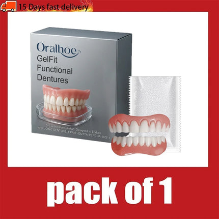2026 New Teeth Silicone Kit Fill Tooth Gaps Orthodontic Upper Lower Fake Teeth Soft Decorative Comfortable Realistic Denture Set