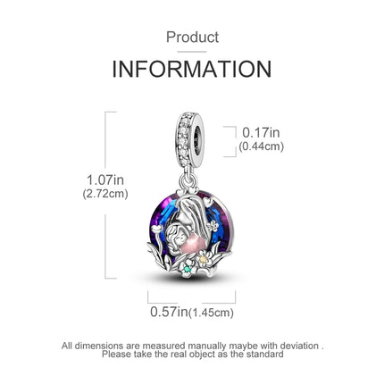 100% 925 Sterling Silver Blue Crystal Life Tree Angel Star Moon Pendants Charms Fit Qikaola 925 Original Bracelets DIY Jewelry