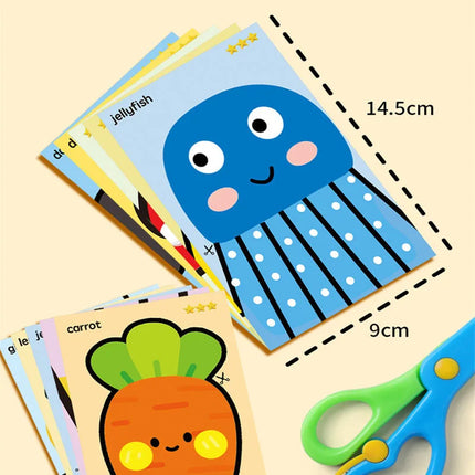 Children's Handmade Paper Cuttings Children's Interesting Origami Set Parent-Child Interaction Puzzle Early Education Toys