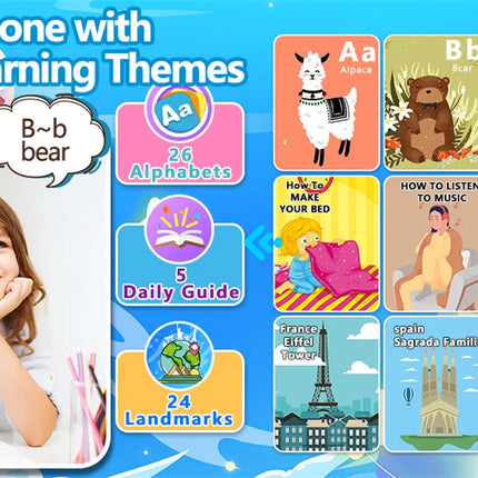 32GB Kids Smart Phone 2.8'' IPS Mini Toy Phone Music Player  28 Games Alarm Clock Flashlight Dual Camera Educational Funny Toys