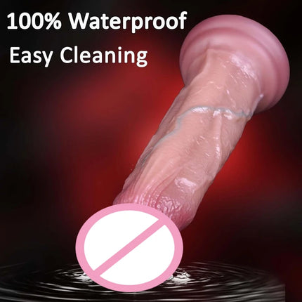 Realistic for Women Silicone Long Dildo Anal Plug Big Penis Strong Suction Cup Hands-Free Play for Adult Sex Masturbator G Spot