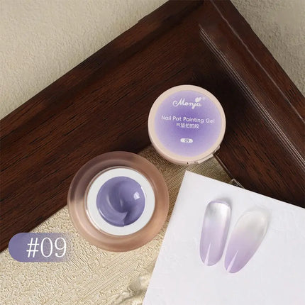 1Jar Cushion Patting Gel Polish Ombre Black White Peach Pat Pat Gel Nail Polish Drawing Liner French Nail Cushion Gradient Gel