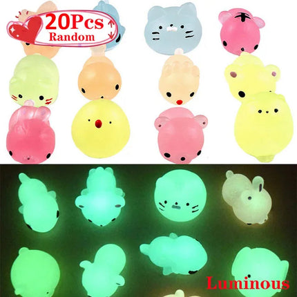 50-5PCS Kawaii Squishies Mochi Anima Squishy Toys For  Antistress Ball Squeeze Party Favors Stress Relief Toys For Birthday