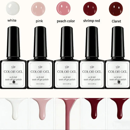 1/5 pink, red, and white series nail polish UV gel nail art DIY nail art charm, suitable for French manicure