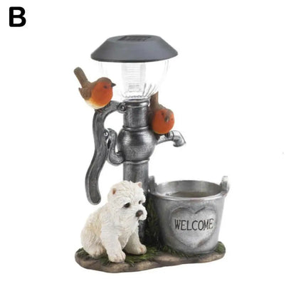 Solar Lamp for Cat and Dog, Dog, Rabbit Creativity, StatueWindow Animal LightDecoration Climbing Decor, Garden, Home Room, S0E5