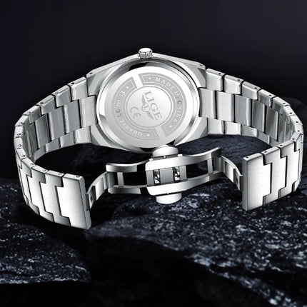 LIGE 2025 New Luxury Fashion Men's Watch Waterproof Luminous Date Quartz Watch Business Wristwatches Montre Pour Hommes Reloj