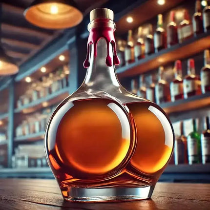 Whiskey Glass Decanter Novelty Statue - Home Decorations Wine Container for Alcohol - Liquor Bottle Wine Bottle