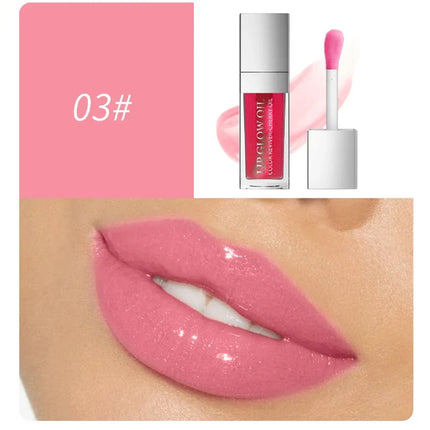 Hellokiss Lip Glow Oil 8ml Glossy Lip Oil Moisturizing Lip Glaze Transparent Lip Balm  Lip Stick Cherry