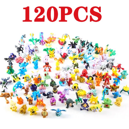 144pcs Pokemon Pikachu Action Figure Toys Mini Figures Model Toy Pikachu Anime Kids Doll Birthday Christmas Gifts