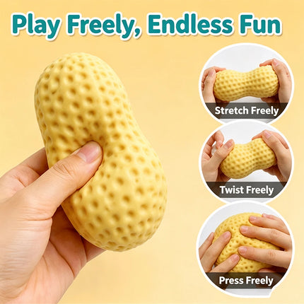 Crunchy Peanut Stress Ball Squeeze Ball Squishy Toy Buttery-Soft Feel Fidget Toy ASMR Sensory Anti Stress Toys for Kids Adults