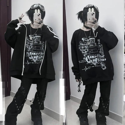 Women's Sweatshirt printed seriesprint  Loose new style  Anime cultural clothes and Round neck fashionable and unique style