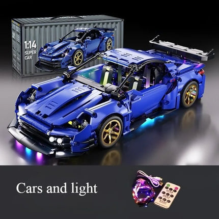 Building block sports car 1:14 RC toy car, building block toy birthday gift, sports car model, children's DIY gift