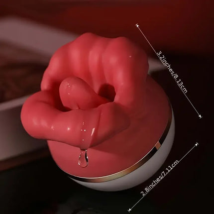 1pc Rose Red Lips Vibrator Vagina Tongue Clitoral Stimulator g-spot Massager Female Masturbator Adult Erotic Products - VIBRATEUR