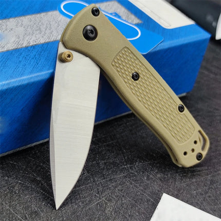 BM533 5 colors Outdoor Camping  Nylon Wave Fiber Handle Fishing Hunting Survival EDC Folding Knife