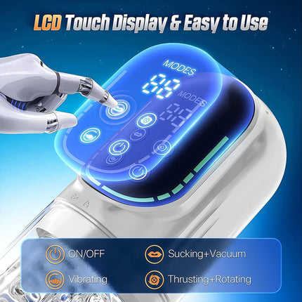 Automatic Telescopic Rotation Masturbator Cup Vagina Masturbation Blowjob Adults Sex Toys for Men Male Piston Mastubator