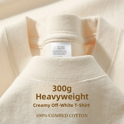 xinjiang cotton500G Heavy PureCotton Thick Drop Shoulder Short sleeve T-shirt Solid Loose Casual Men's and Women's Basic Half