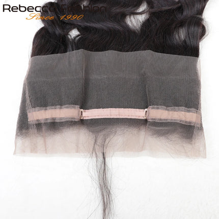 10-20" 180% Density Body Wave 360 Lace Frontal Closure Brazilian Wet & Wavy Human Hair Frontal Closure Swiss Transparent Lace