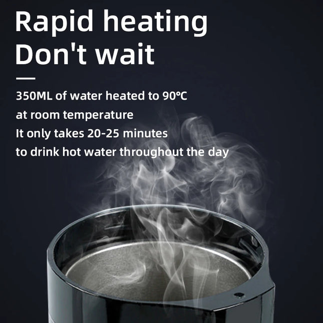 12V 24V Smart  Car Heating Cup Electric Kettle Stainless Steel Thermal Insulation Control Touch LCD Display Travel Coffee Mug