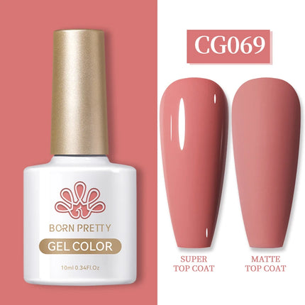 BORN PRETTY 10ml Gel Nail Polish Gel 130 Colors Semi Permanent Solid Nail Gel Varnish Soak Off UV Gel for Base Top Coat