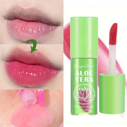 Aloe Vera Color-Changing Lipstick Long-Lasting Moisturizing Temperature-Activated Lip Balm Fade-Resistant Nourishing Lip Care Set