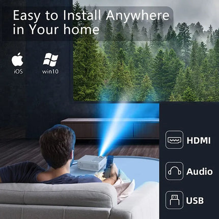 L36P Projector Full HD 1080P 4K Wifi Mini LED Portable Projetor 2.4G 5G For Smartphone Video Home Office Camping Party Hotel