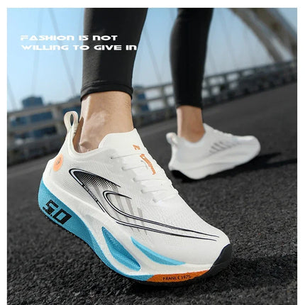 Unisex 2025 Full Carbon Plate Running Shoes Professional Marathon Racing Lightweight Bounce Cushion Breathable Sports Sneakers