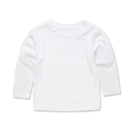 Boys Girls Long Sleeve T-Shirt 1-2 3 4 5 6 7 8 9 10 11 12 13 14 Years 100% Cotton Toddler Boy Shirts for Teen Girl Clothes