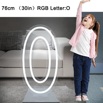 76cm Large Light up Letter Sign 26 Alphabet Stand up Lighting for Wedding Birthday Party Home Bar Decor