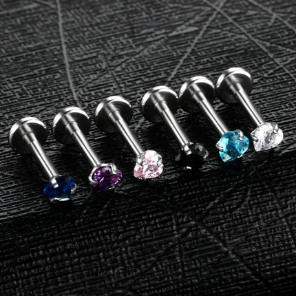 1Pc Stainless Steel Labret Lip Bar Rings Ear Stud Piercings Wholesale Labret Piercing Monore Ring Barbell Piercing Body Jewelry