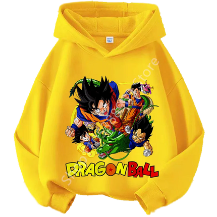 2026 Dragon Ball Chibi Characters Kids Hoodie 100-160 Size 3-12 Years Boys Casual Sporty Children's Sweatshirt