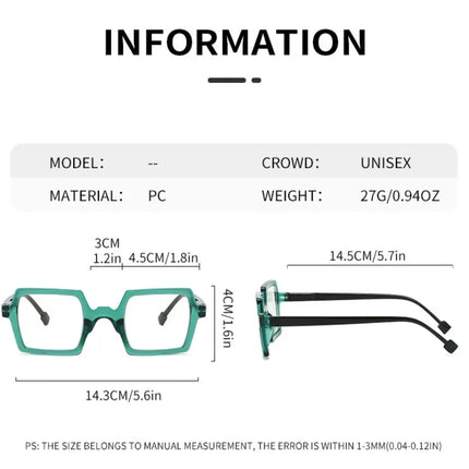 Anti-blue Light Women Men's Reading Glasses Trendy Oversized Frame Computer Far Sight Eyeglasses Finished Prescription Eyewear