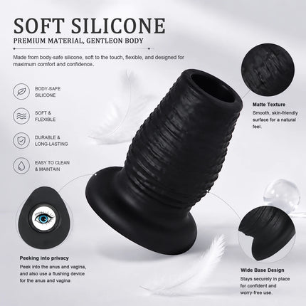 NEW Hollow Anal Plug Soft Silicone Huge Fisting Butt Plugs Anus Dilator Enema Vaginal Speculum Prostate Massag  Adult Sex Toys