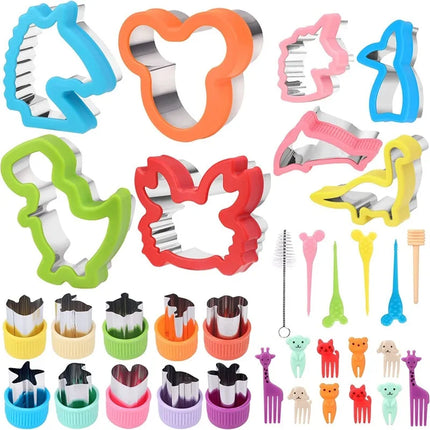 Sandwich Cutters Set for Children Food Cookies Bread Mold Maker Fruit and Vegetable Shapes Cutting Mould Baking Tools for Kids