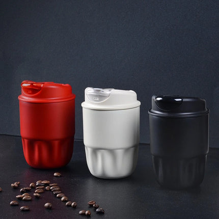 260ml Petal Coffee Tumbler, 316 Stainless Steel Vacuum Cup, Antibacterial & Wide Mouth, Double-Wall Thermos for Hot/Iced Drinks