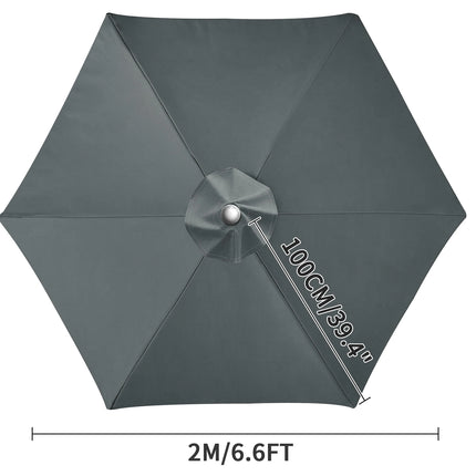 Waterproof Replacement Umbrella Cloth 2/3M Patio Parasol Cover UV-Anti Canopy Cover Replacement Parasol Cover for Balcony Garden