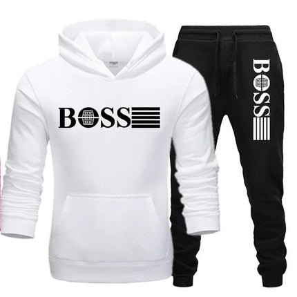 Two-piece fitness sets for autumn and winter, casual sportswear for men and women, and fashionable hooded sweatshirts