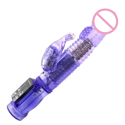 Realistic Dildo Rabbit Vibrator 12 Speed Vibrator Dual Motor Clitoral Stimulator Sex Toy G-Spot Vibrator Adult Women's Sex Toy