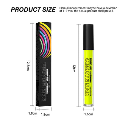 Color Mascara Thick Curl Waterproof Natural Eyelash Long Lasting Blue White Green Pink Luminousk Eye Makeup Korean Cosmetics