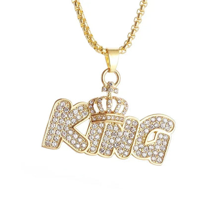 Hip Hop Iec Out Put Crystal Zirconia Dollar Sign Pendant Necklace Fashion Punk Cool Rock Rap Party Jewelry Accessories for Men