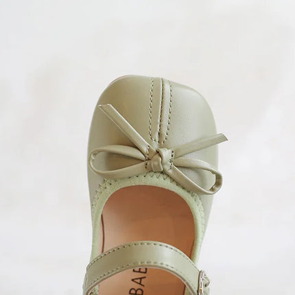 Fashion Mary Janes Shoes For Baby Butterfly Girls Flats Soft Singe Shoes For Kids Girls PU Leather Shoes