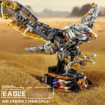 1168PCS adult children's toys, office home decorations, building blocks mechanical eagle set, animal eagle model building toys