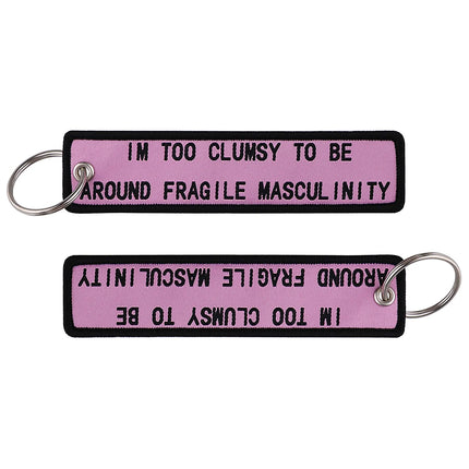 I LOVE HOT MOMS Quotation Embroidered Keys Tag Keychains for Women Keyring Car Keys Novel Fashion Jewelry Accessories Gifts