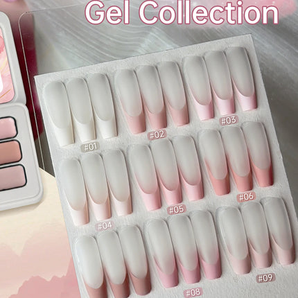 9Colors Pink Patting Glue Smudge Canned High Saturation Popular Semi-Solid Nail Polish Glue Nail Salon Special