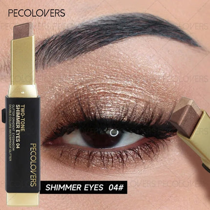 Two-color Push-pull Eye Shadow Stick, Multi-color Selection, One-touch Shape, Long-lasting and Natural, Eye Cosmetics