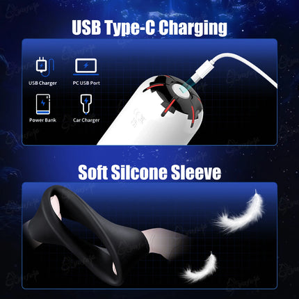 YAFEI IPX7 Electric Penis Pump Adult Sex Toy Enlarger for Men Erection Air Water Extender 4 Training 3 Suction 9 Silicone Sleeve