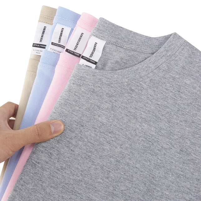 Unisex 100% Pure Cotton Solid Color Men's Summer round Neck Short Sleeve Shirt 180g Cotton T-Shirt in 16 Colors